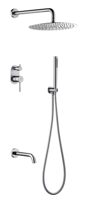 Душевой комплект Boheme Uno Inox 464-2-INOX нержавеющая сталь встраиваемый Душевой комплект Boheme Uno Inox 464-2-INOX нержавеющая сталь встраиваемый