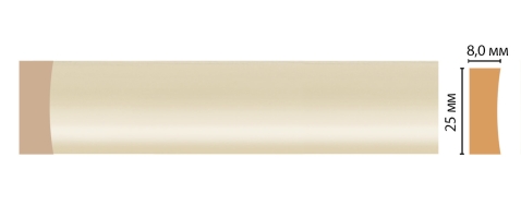 Молдинг Decomaster D046-61ДМ, 25x8x2400 мм Молдинг Decomaster D046-61ДМ, 25x8x2400 мм