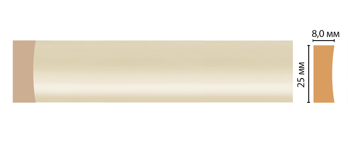 Молдинг Decomaster D046-61ДМ, 25x8x2400 мм Молдинг Decomaster D046-61ДМ, 25x8x2400 мм