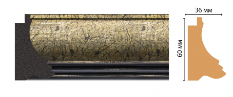 Багет Decomaster FM31-1, 60x36x2850 мм