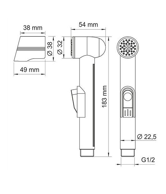Гигиенический душ WasserKRAFT A6451.275.360.092 Гигиенический душ WasserKRAFT A6451.275.360.092
