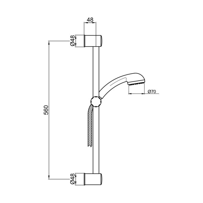 Душевой гарнитур Webert Shower Set AC0479015 хром глянцевый