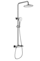 Душевая стойка со смесителем Wonzon & Woghand Muse Corno WW-A30653-CR хром глянцевая Душевая стойка со смесителем Wonzon & Woghand Muse Corno WW-A30653-CR хром глянцевая