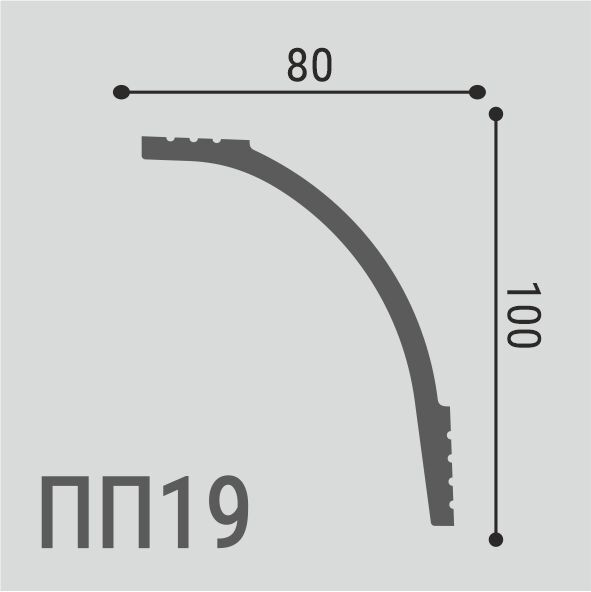 Карниз Де-Багет XPS Polymer ПП 19 100/80 Карниз Де-Багет XPS Polymer ПП 19 100/80