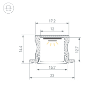 Профиль ARH-LINE-2315-F-2000 ANOD, Arlight, 036327