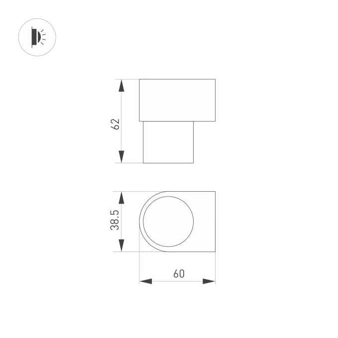 Светильник SP-SPICY-WALL-MINI-S60x39-3W Day4000 (WH, 40 deg, 230V), Arlight, 035539, изображение 2 Светильник SP-SPICY-WALL-MINI-S60x39-3W Day4000 (WH, 40 deg, 230V), Arlight, 035539, изображение 2