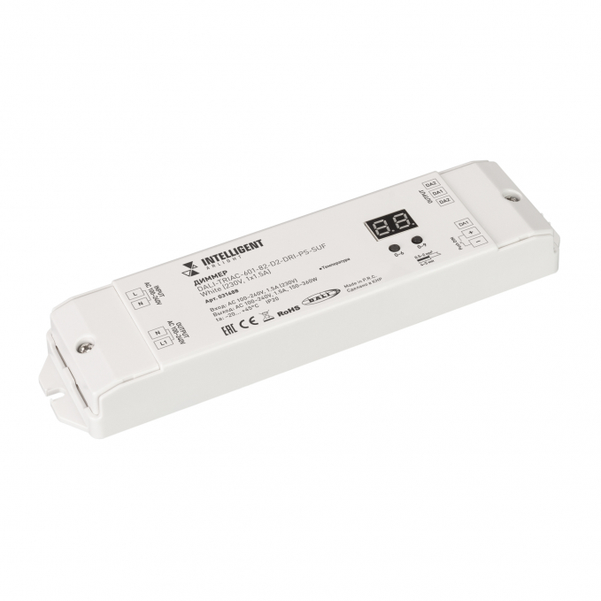 INTELLIGENT ARLIGHT Диммер DALI-TRIAC-601-82-D2-DRI-PS-SUF White (230V, 1x1.5A), Arlight, 031688, изображение 1 INTELLIGENT ARLIGHT Диммер DALI-TRIAC-601-82-D2-DRI-PS-SUF White (230V, 1x1.5A), Arlight, 031688, изображение 1