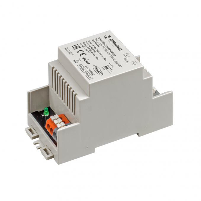 INTELLIGENT ARLIGHT Блок питания шины DALI-301-PS250-DIN (230V, 250mA), Arlight, 026166, изображение 1 INTELLIGENT ARLIGHT Блок питания шины DALI-301-PS250-DIN (230V, 250mA), Arlight, 026166, изображение 1