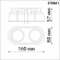 Светильник встраиваемый IP20 GU10 2*50W 220V CLOUD SPOT NT22 578 NOVOTECH 370841, схема товара Светильник встраиваемый IP20 GU10 2*50W 220V CLOUD SPOT NT22 578 NOVOTECH 370841, схема товара