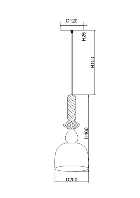Подвесной светильник, Freya, FR5148PL-01GR