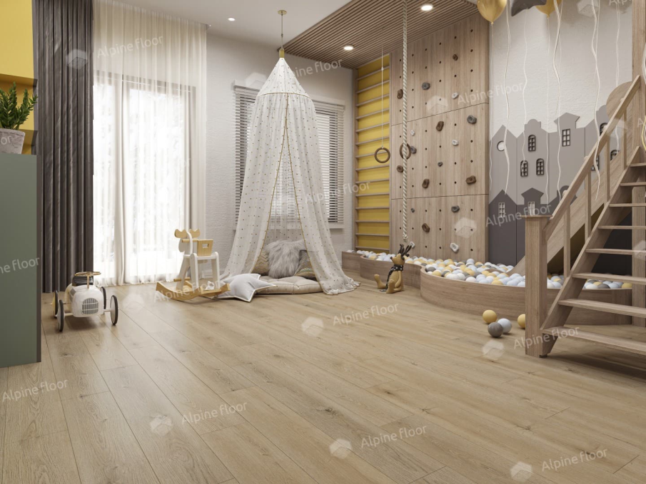 Кварцвиниловая плитка Alpine Floor Easy Line Дуб Миндальный, ЕСО 3-27 Кварцвиниловая плитка Alpine Floor Easy Line Дуб Миндальный, ЕСО 3-27
