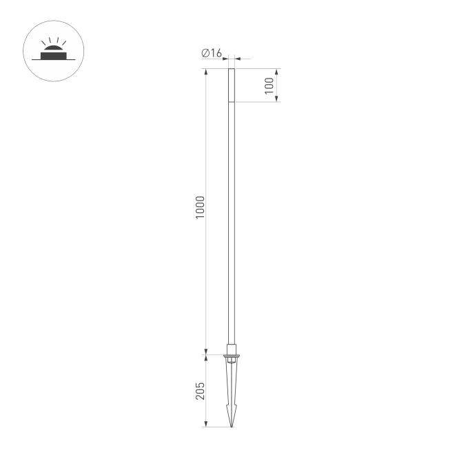 Светильник KT-CANNA-L1000-1W Warm3000 (DG, 110 deg, 24V), Arlight, 034163, изображение 6 Светильник KT-CANNA-L1000-1W Warm3000 (DG, 110 deg, 24V), Arlight, 034163, изображение 6