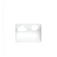 Накладка для розетки TV+RJ45 кат. 6, S70 (белый матовый), Voltum, VLS002702
