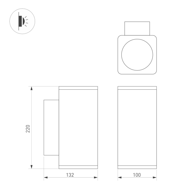 Светильник LGD-EVO-WALL-TWIN-S100x100-2x12W Warm3000 (GR, 44 deg, 230V), Arlight, 046195, изображение 4 Светильник LGD-EVO-WALL-TWIN-S100x100-2x12W Warm3000 (GR, 44 deg, 230V), Arlight, 046195, изображение 4