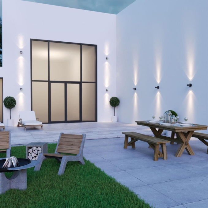 Светильник ландшафтный настенный IP65 LED 6W 4000K 175-265V CALLE STREET NT24 726 NOVOTECH 359304, фото в интерьере 1