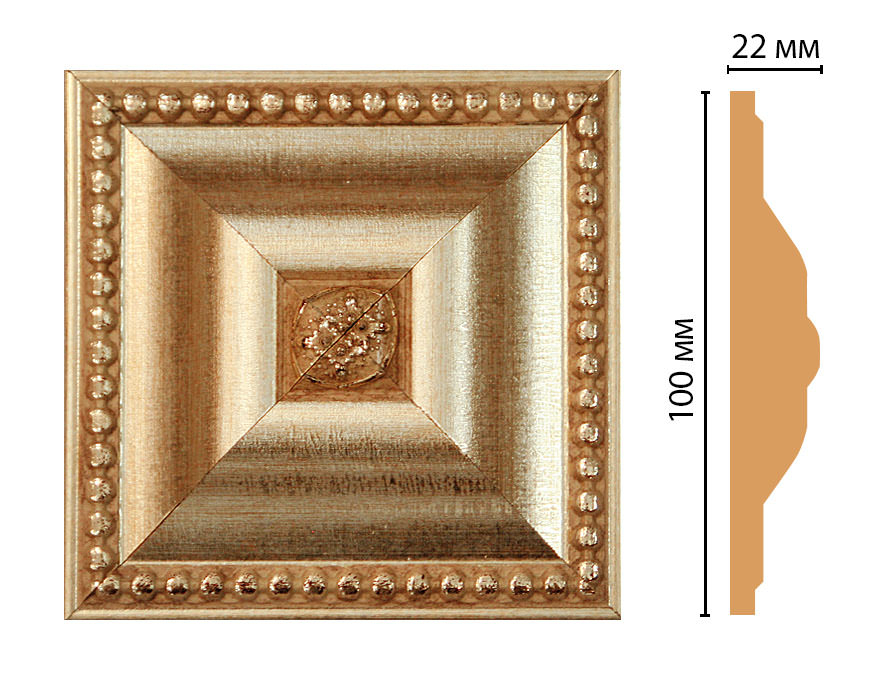 Вставка цветная Decomaster D209-933, 100x100x22 мм Вставка цветная Decomaster D209-933, 100x100x22 мм
