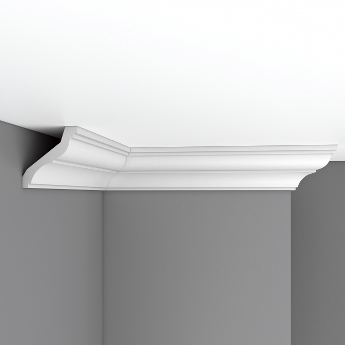 Карниз, плинтус потолочный гладкий Decomaster 96120F гибкий, 80x85x2400 мм Карниз, плинтус потолочный гладкий Decomaster 96120F гибкий, 80x85x2400 мм