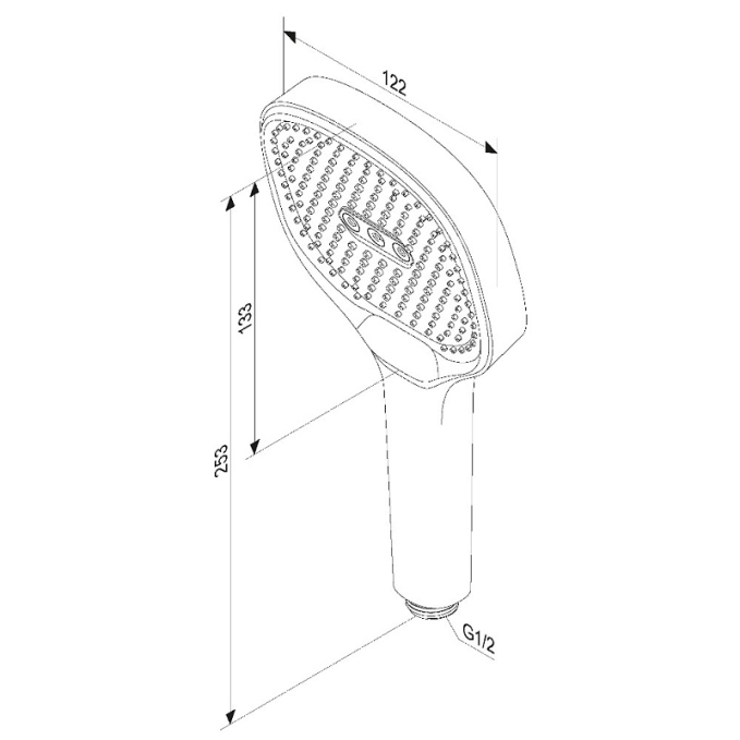 Лейка для душа Damixa Merkur 940020300 черная Лейка для душа Damixa Merkur 940020300 черная