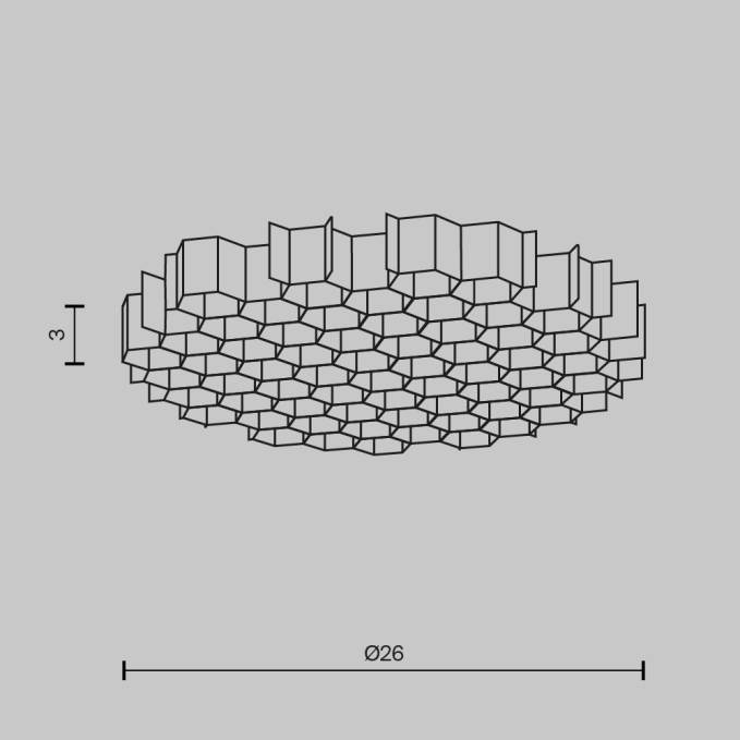Антибликовая решётка _26мм, HoneyComb-D26, изображение 4