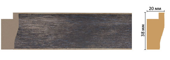 Багет Decomaster FM3-2, 38x20x2850 мм