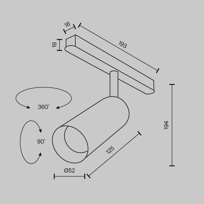Трековый светильник Фокус / Focus Led Exility 4000K 12Вт 36°, TR032-2-12W4K-M-BW, изображение 6 Трековый светильник Фокус / Focus Led Exility 4000K 12Вт 36°, TR032-2-12W4K-M-BW, изображение 6