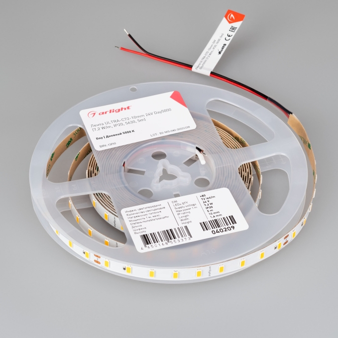 Светодиодная лента ULTRA-C72-10mm 24V Day5000 (7.2 W/m, IP20, 5630, 5m), Arlight, 040209, изображение 4 Светодиодная лента ULTRA-C72-10mm 24V Day5000 (7.2 W/m, IP20, 5630, 5m), Arlight, 040209, изображение 4