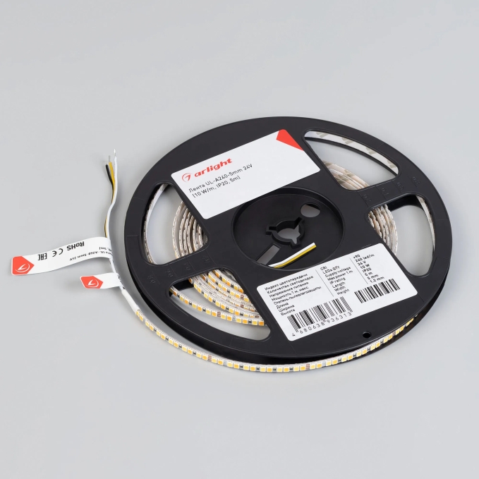 Светодиодная лента UL-A240-5mm 24V White-MIX (10 W/m, IP20, 5m), Arlight, 055458, изображение 2 Светодиодная лента UL-A240-5mm 24V White-MIX (10 W/m, IP20, 5m), Arlight, 055458, изображение 2