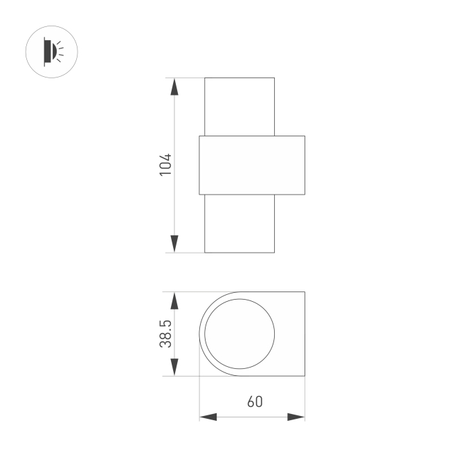 Светильник SP-SPICY-WALL-MINI-TWIN-S104x39-2x3W Warm3000 (GD, 40 deg, 230V), Arlight, 035562, изображение 3 Светильник SP-SPICY-WALL-MINI-TWIN-S104x39-2x3W Warm3000 (GD, 40 deg, 230V), Arlight, 035562, изображение 3