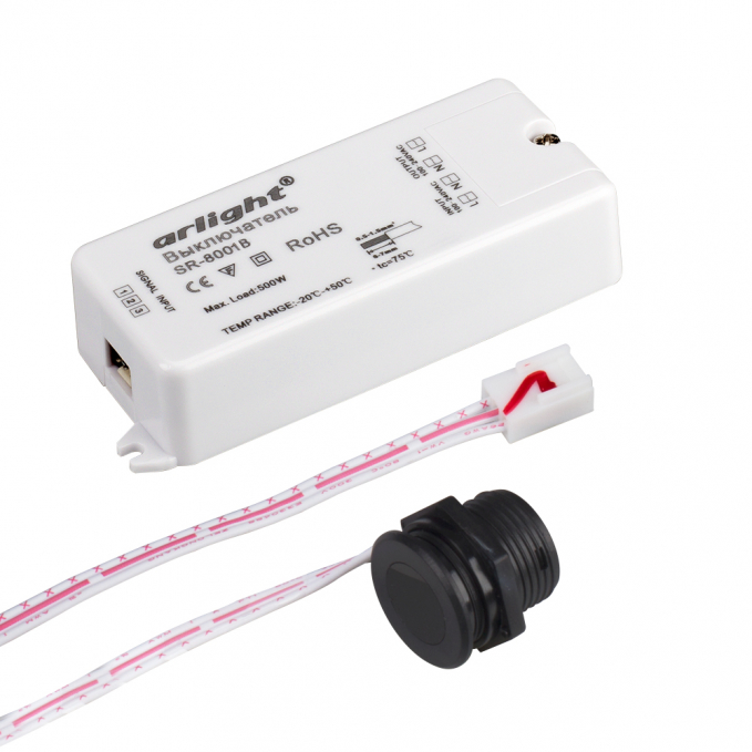 ИК-датчик SR-8001B Black (220V, 500W, IR-Sensor), Arlight, 020209, изображение 1 ИК-датчик SR-8001B Black (220V, 500W, IR-Sensor), Arlight, 020209, изображение 1