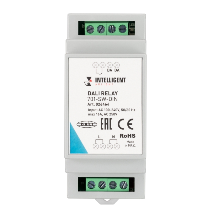 INTELLIGENT ARLIGHT Релейный модуль DALI-701-SW-DIN (BUS, 16A), Arlight, 026464, изображение 2 INTELLIGENT ARLIGHT Релейный модуль DALI-701-SW-DIN (BUS, 16A), Arlight, 026464, изображение 2