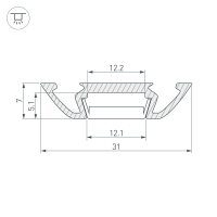 Профиль PHS-A-2000 ANOD, Arlight, 013215