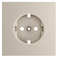 Накладка для розетки с заземлением, S70 (кашемир), Voltum, VLS000603