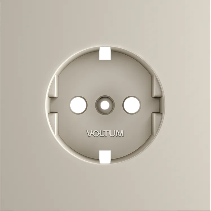 Накладка для розетки с заземлением, S70 (кашемир), Voltum, VLS000603 Накладка для розетки с заземлением, S70 (кашемир), Voltum, VLS000603