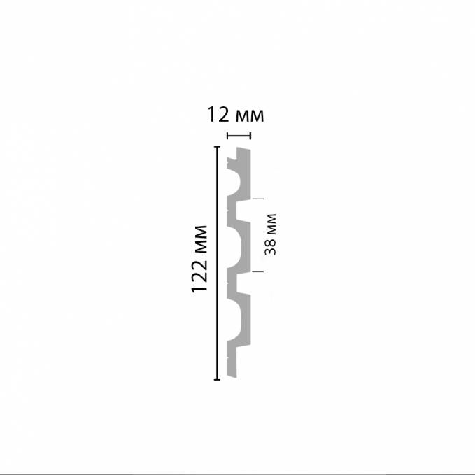 Декоративная панель Decomaster D316-1070 ДМ, 122x12x2900 мм