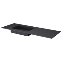 Мебельная раковина Armadi Art Quatro 793-140-A-L 140 см anthracite