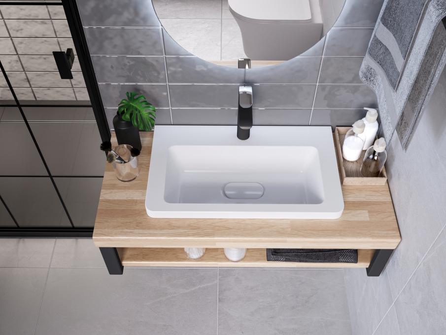 Мебельная раковина Madera Modul 4627173210904 60 см белая глянцевая Мебельная раковина Madera Modul 4627173210904 60 см белая глянцевая