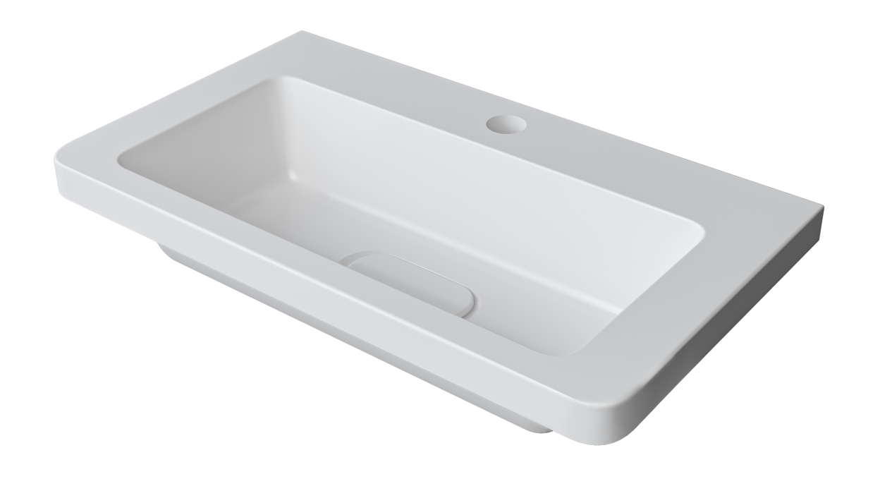Мебельная раковина Madera Modul 4627173210904 60 см белая глянцевая Мебельная раковина Madera Modul 4627173210904 60 см белая глянцевая