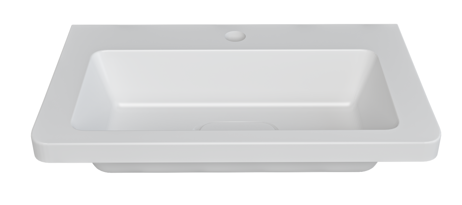 Мебельная раковина Madera Modul 4627173210904 60 см белая глянцевая Мебельная раковина Madera Modul 4627173210904 60 см белая глянцевая