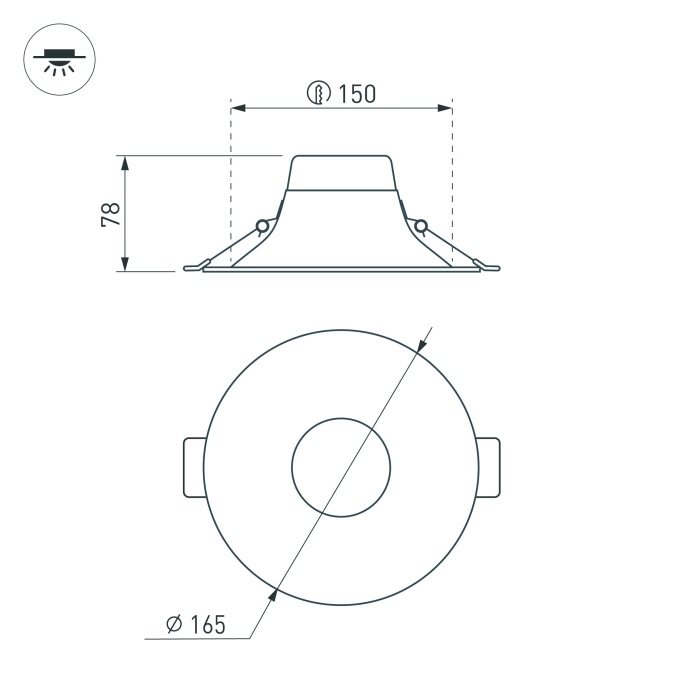 Светильник MS-BLIZZARD-BUILT-R165-16W Day4000 (WH, 100 deg, 230V), Arlight, 035596, изображение 5 Светильник MS-BLIZZARD-BUILT-R165-16W Day4000 (WH, 100 deg, 230V), Arlight, 035596, изображение 5