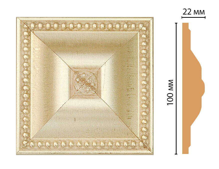 Вставка цветная Decomaster D209-937, 100x100x22 мм Вставка цветная Decomaster D209-937, 100x100x22 мм