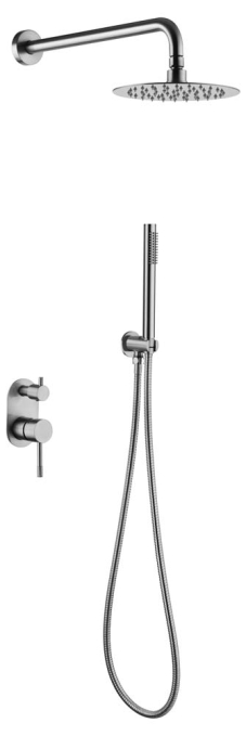 Душевой комплект Boheme Uno Inox 464-INOX нержавеющая сталь встраиваемый Душевой комплект Boheme Uno Inox 464-INOX нержавеющая сталь встраиваемый