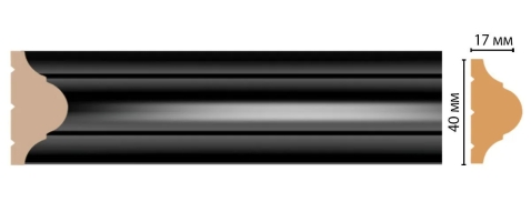Молдинг Decomaster D002-195, 40x17x2400 мм