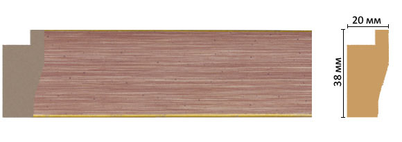 Багет Decomaster FM3-3, 38x20x2850 мм