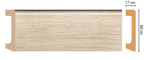 Плинтус Decomaster D235-72/20 ДМ, 80x17x2400 мм