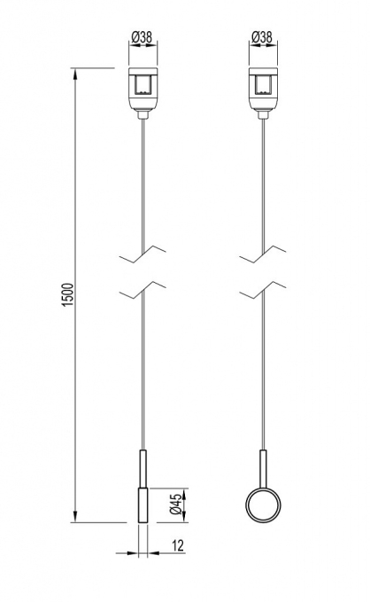 Держатель трека ART-APRIORI-HOLDER-HANG-TUBE-L1500 (TN), Arlight, 049320, изображение 3