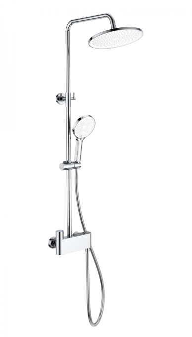 Душевая стойка со смесителем Wonzon & Woghand Muse Corno WW-B3110-CR хром глянцевая с термостатом Душевая стойка со смесителем Wonzon & Woghand Muse Corno WW-B3110-CR хром глянцевая с термостатом