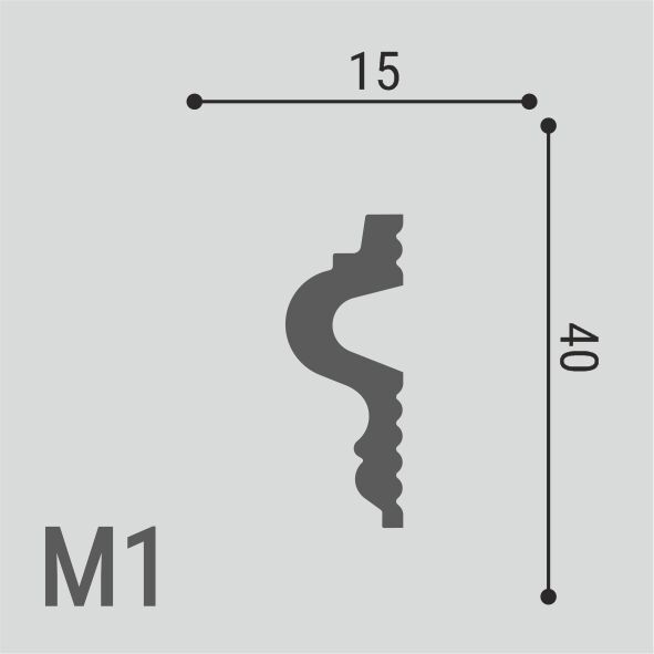 Молдинг Де-Багет XPS Polymer М 1 40/15 Молдинг Де-Багет XPS Polymer М 1 40/15