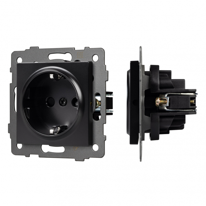 Механизм электрической розетки SCT-MEU1-PL-BK-V (250V, 16A), Arlight, 049815, изображение 1 Механизм электрической розетки SCT-MEU1-PL-BK-V (250V, 16A), Arlight, 049815, изображение 1