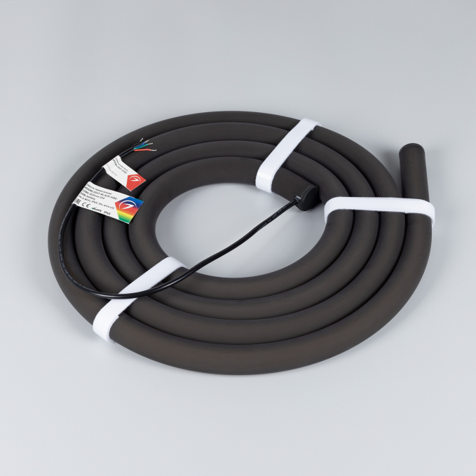 Светодиодная лента герметичная MOONLIGHT-BLACK-SIDE-G280-D25mm 24V RGB 360deg (14.4 W/m, IP65, 3m, wire x1), Arlight, 047041, изображение 5