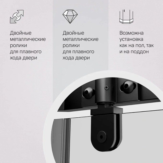 Душевое ограждение AM.PM Sunny W87G-405-9090-BT Душевое ограждение AM.PM Sunny W87G-405-9090-BT